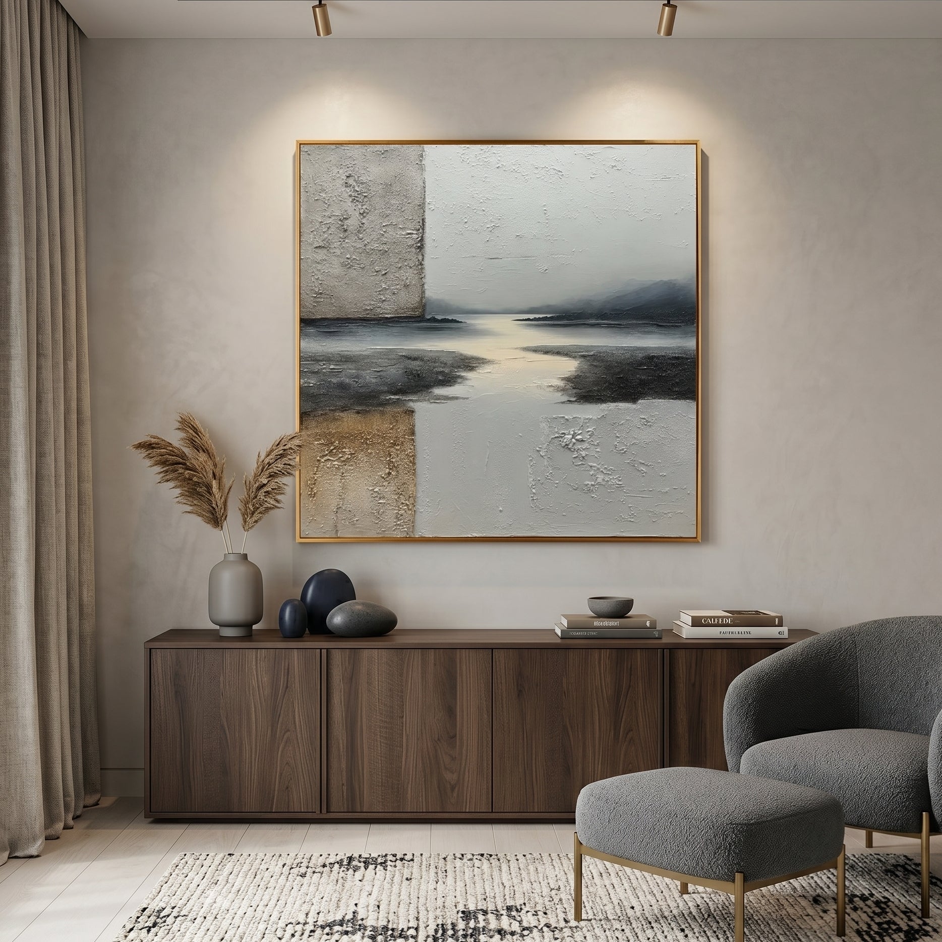 3D Heavy Texture Abstract Scenery Wall Art CY0157 - Viral Wall Art